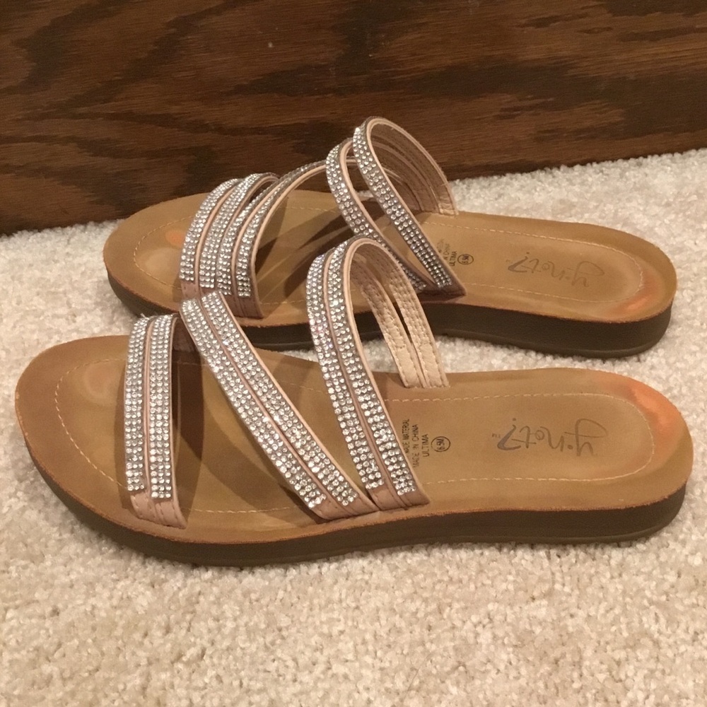 Y Not? Rhinestone Sandals - Picture 4 of 10